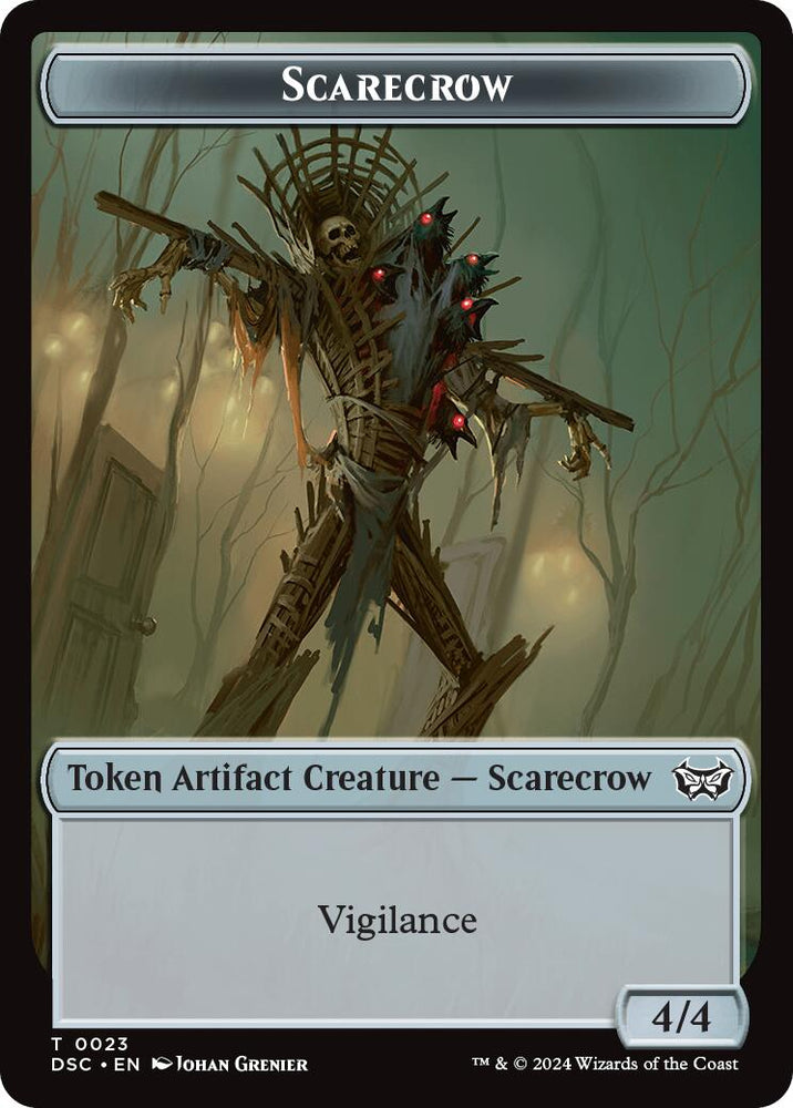 Human soldier // Scarecrow Double-Sided Token [Duskmourn: House of Horror Commander Tokens]