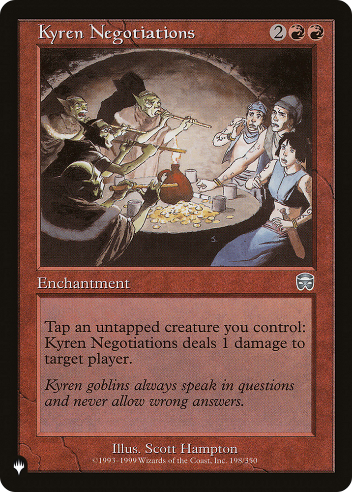 Kyren Negotiations [The List Reprints]