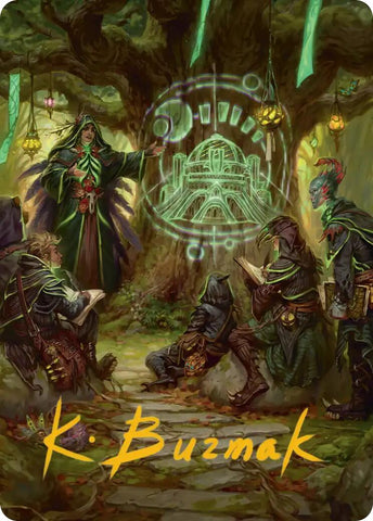 Sylvan Library Art Card (Gold-Stamped Signature) [Secrets of Strixhaven Art Series]