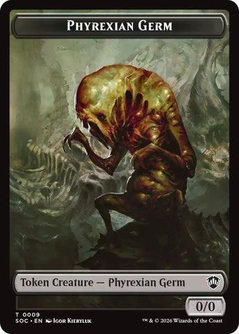 Phyrexian Germ // Treasure Double-Sided Token [Secrets of Strixhaven Commander Tokens]