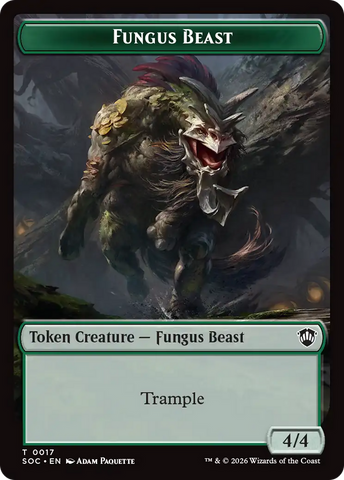 Goat // Fungus Beast Double-Sided Token [Secrets of Strixhaven Commander Tokens]