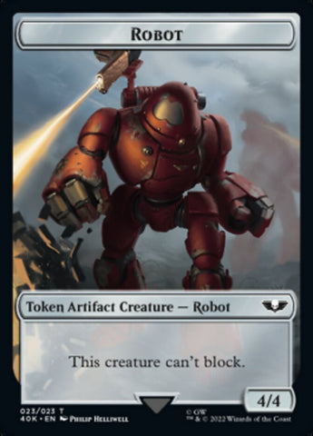 Astartes Warrior // Robot Double-sided Token (Surge Foil) [Universes Beyond: Warhammer 40,000 Tokens]