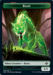 Beast Token // Treasure Token (21) [Modern Horizons 2 Tokens]