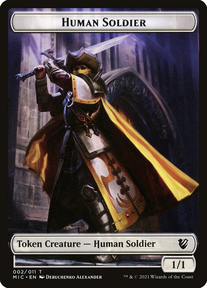 Angel // Human Soldier Double-sided Token [Double Masters Tokens]