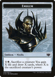 Ob Nixilis of the Black Oath Emblem // Zombie (016/036) Double-sided Token [Commander 2014 Tokens]