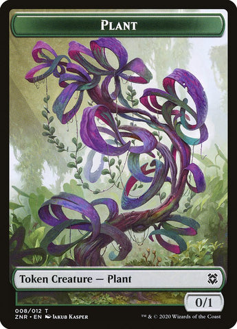 Angel Warrior // Plant Double-sided Token [Zendikar Rising Tokens]